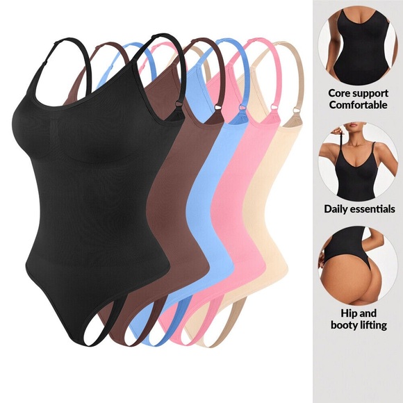 Snatched Thong Bodysuit Nude - Picture 2 of 2